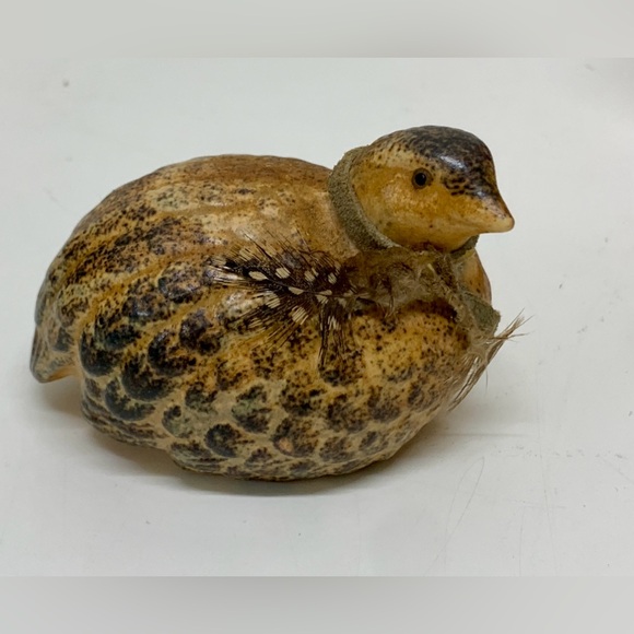 Mid Century Vintage Hand Painted Ceramic Quail Bird Figurine - Picture 7 of 16